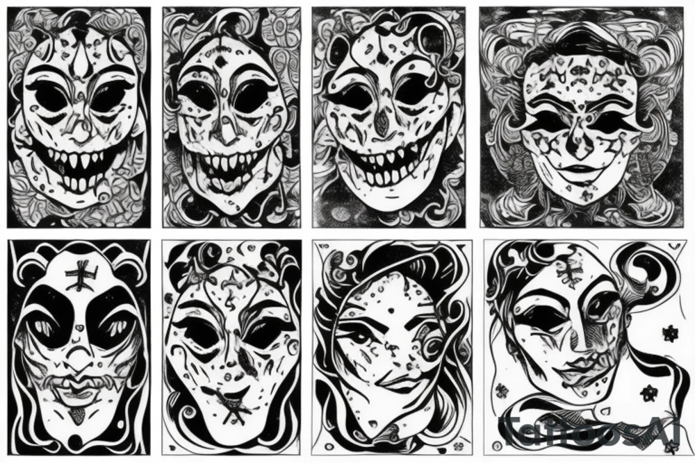 Jester on a moon tattoo idea