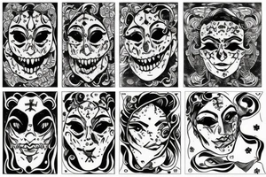 Jester on a moon tattoo idea