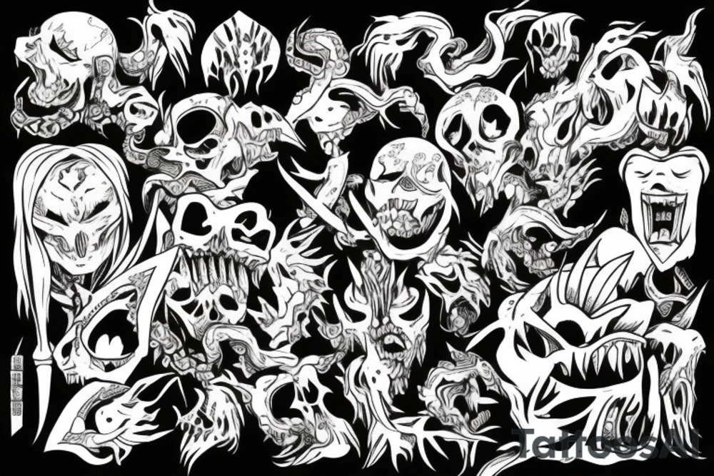 Demon King eats People tattoo idea