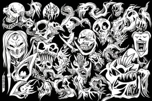 Demon King eats People tattoo idea