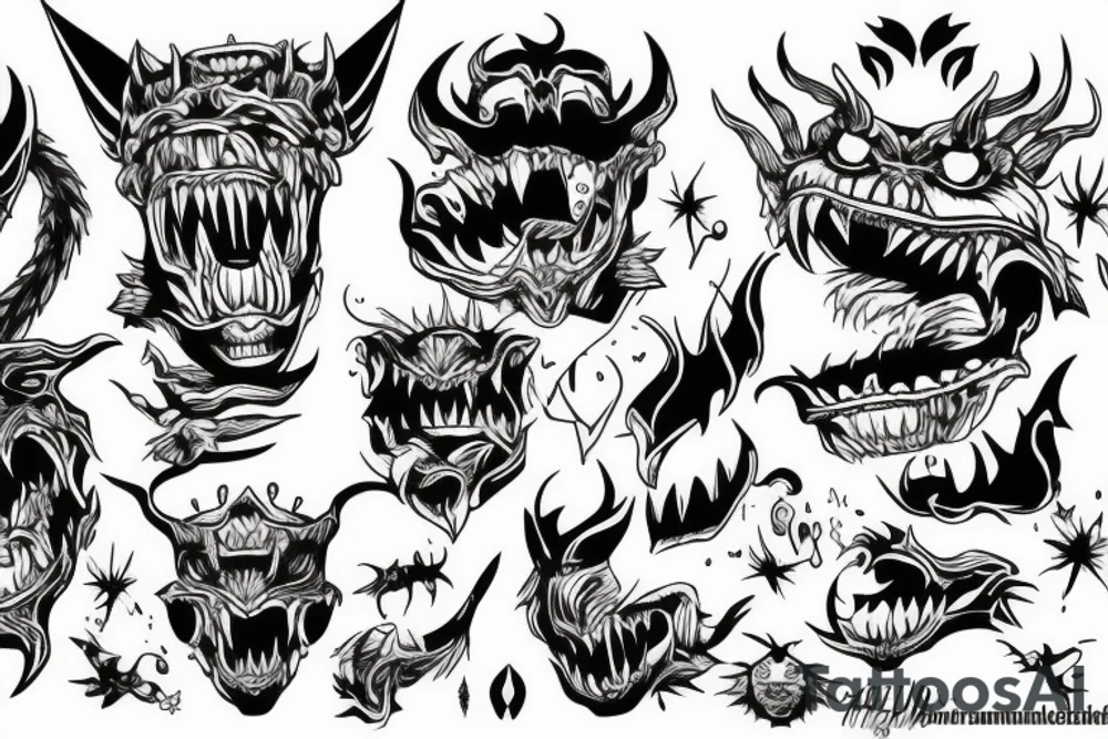 Demon King eats People tattoo idea