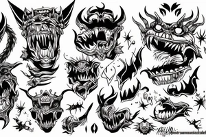Demon King eats People tattoo idea