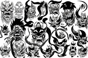 Japanese demon tattoo idea