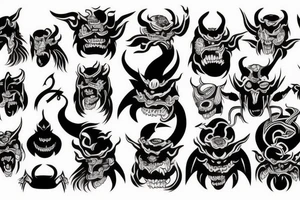 Japanese demon tattoo idea