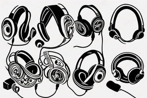 Gaming headset tattoo idea