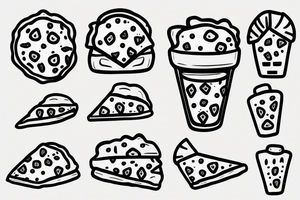 Cactus with pizza on the side tattoo idea