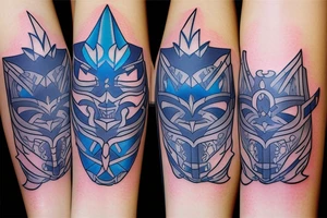 cute little she ra sword blue metal tattoo idea