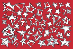 red gemstone star tattoo idea