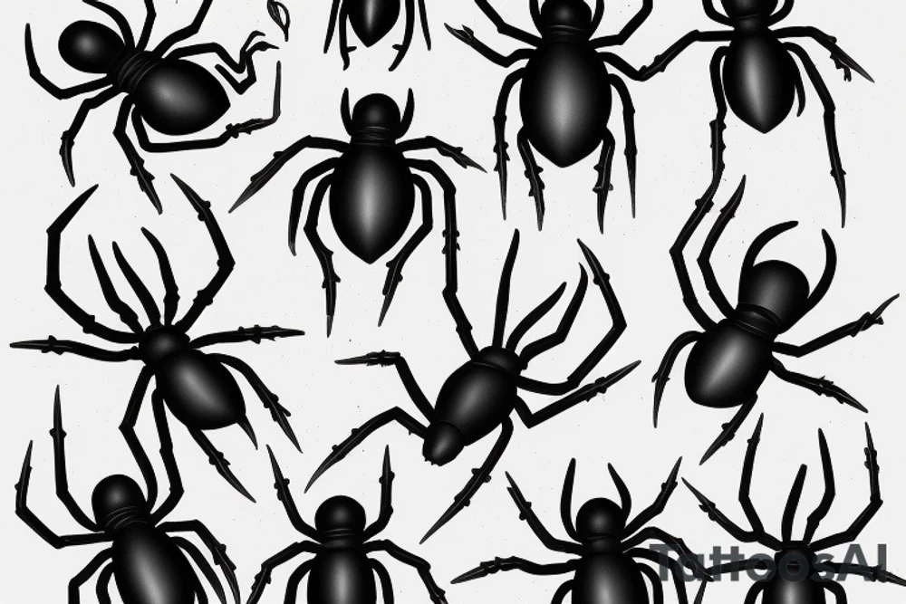 A black widow spider tattoo tattoo idea