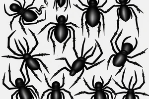 A black widow spider tattoo tattoo idea