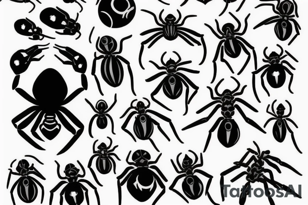 A black widow spider tattoo tattoo idea