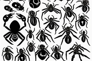 A black widow spider tattoo tattoo idea