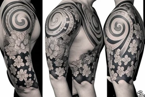 Half sleeve tattoo for April and July birthdays tattoo idea
