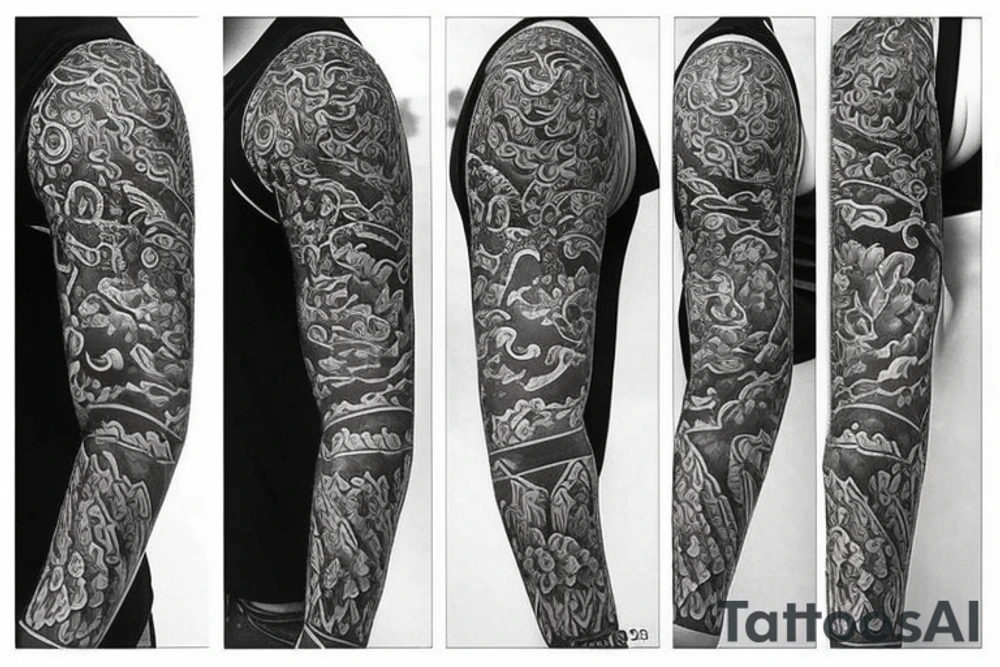 Half sleeve Thai tattoo idea
