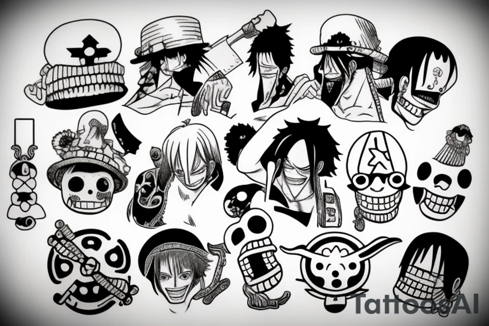 One piece tattoo idea