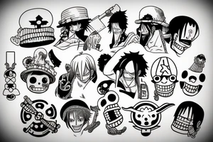 One piece tattoo idea