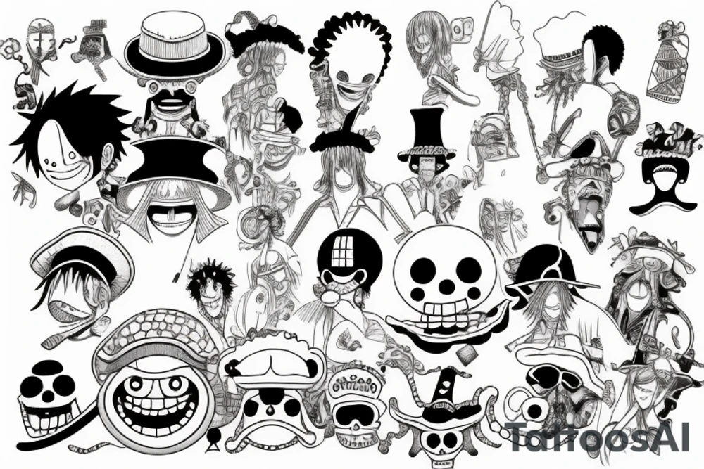 One piece tattoo idea