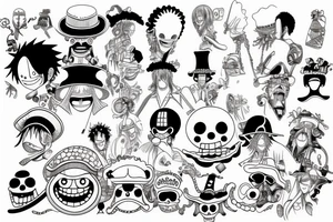 One piece tattoo idea