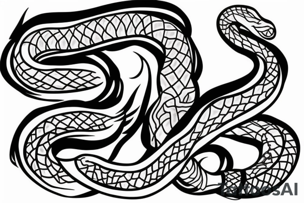 Snake and a mirror tattoo idea