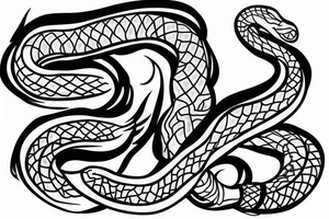 Snake and a mirror tattoo idea