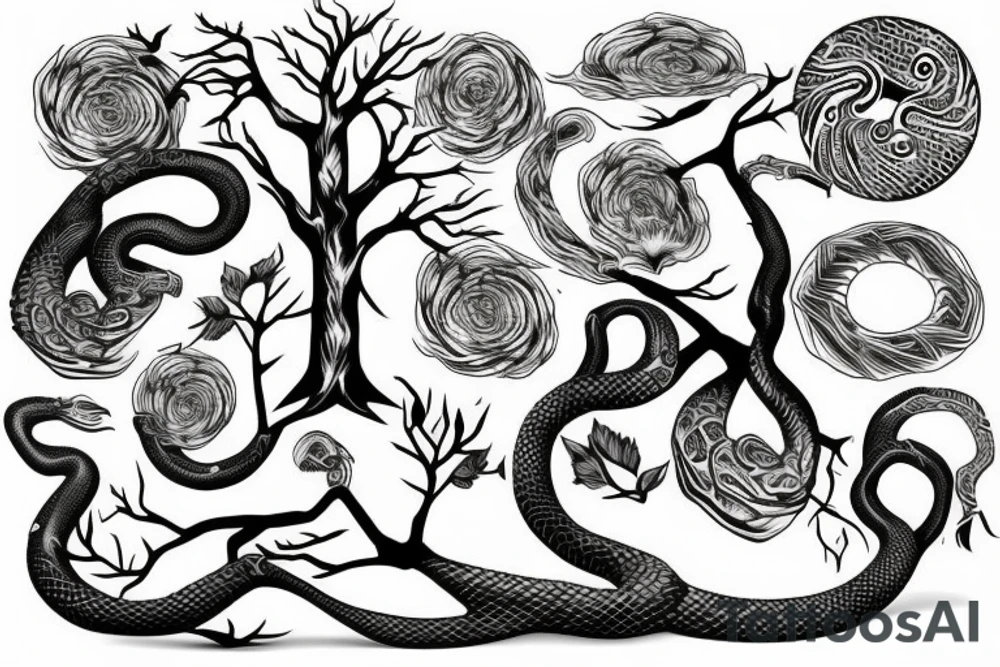 Tree python tattoo idea