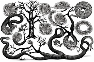 Tree python tattoo idea