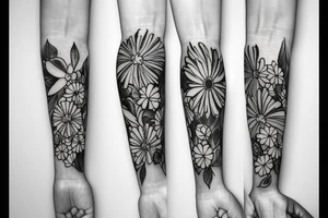 floral tatto on forearm fine lines tattoo idea