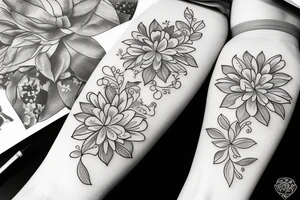 floral tatto on forearm fine lines tattoo idea