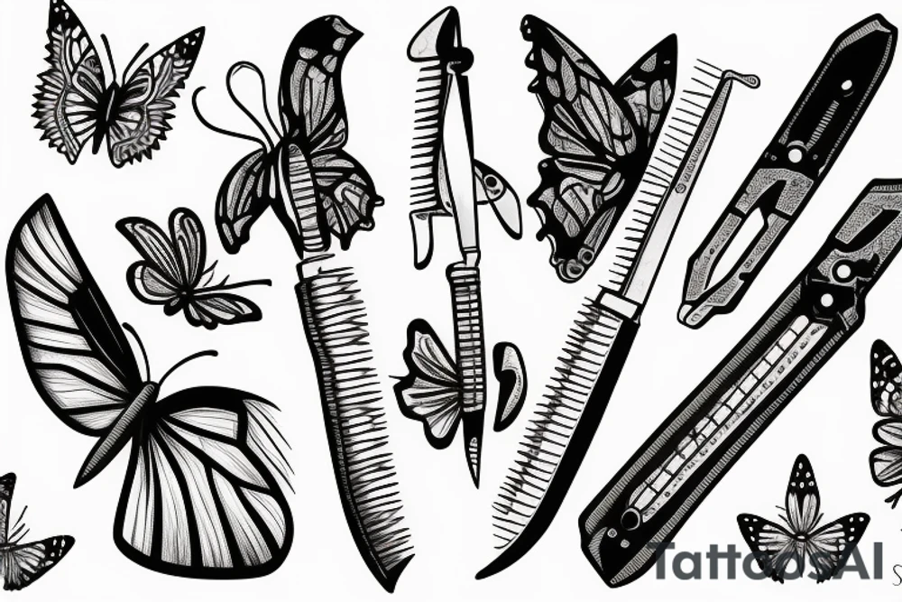 Butterfly Knife tattoo idea