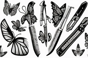 Butterfly Knife tattoo idea