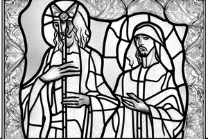 stained glass image of christ tattoo idea