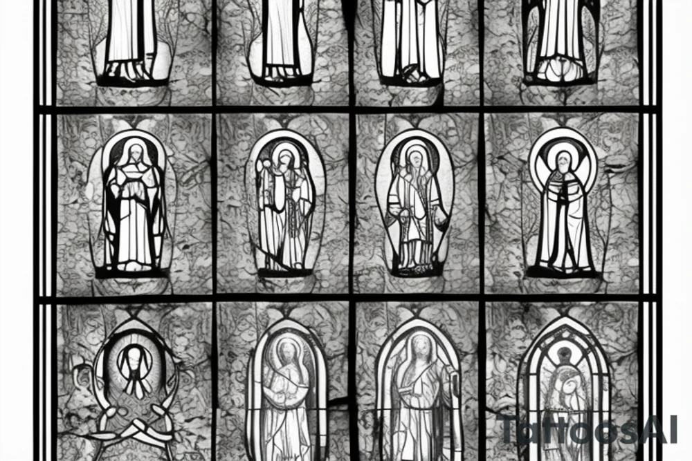 stained glass image of christ tattoo idea