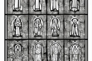 stained glass image of christ tattoo idea