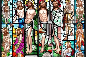 stained glass image of christ tattoo idea