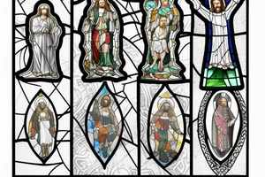 stained glass image of christ tattoo idea