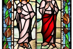 stained glass image of christ tattoo idea