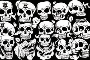 skull with fangs tattoo idea