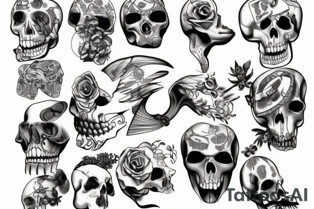 Skelton throat tattoo idea