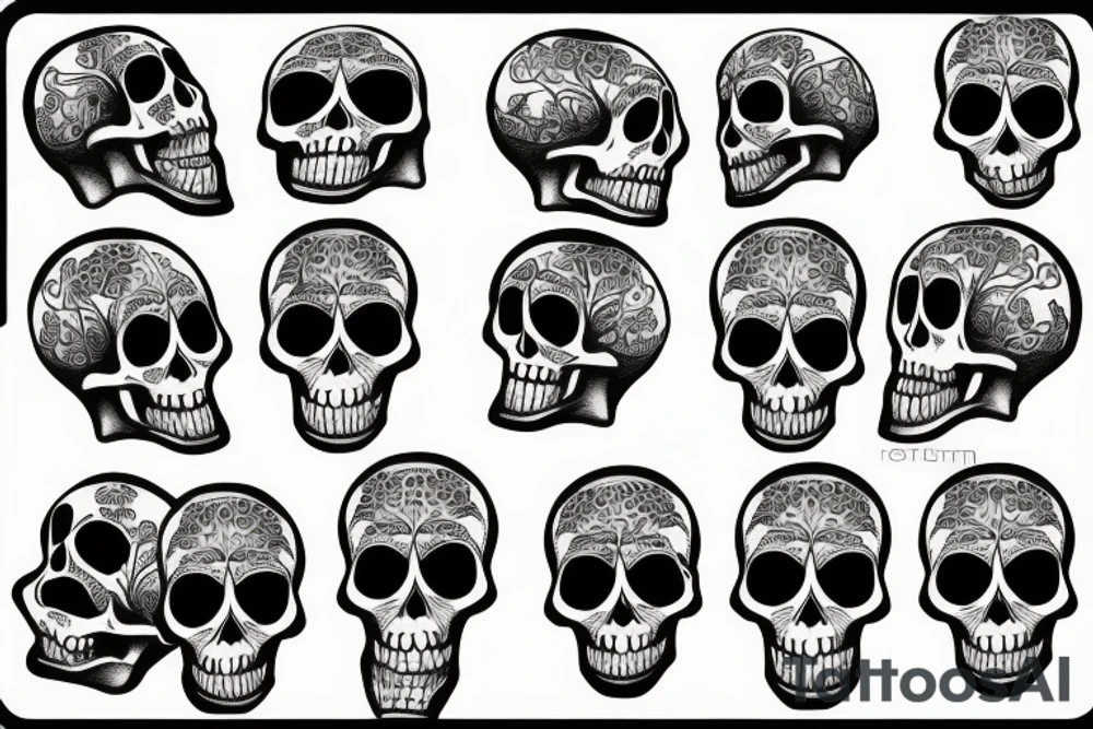Skeleton throat tattoo idea