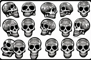 Skeleton throat tattoo idea