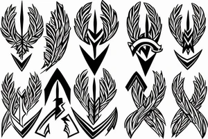 forearm wing arrow tattoo idea
