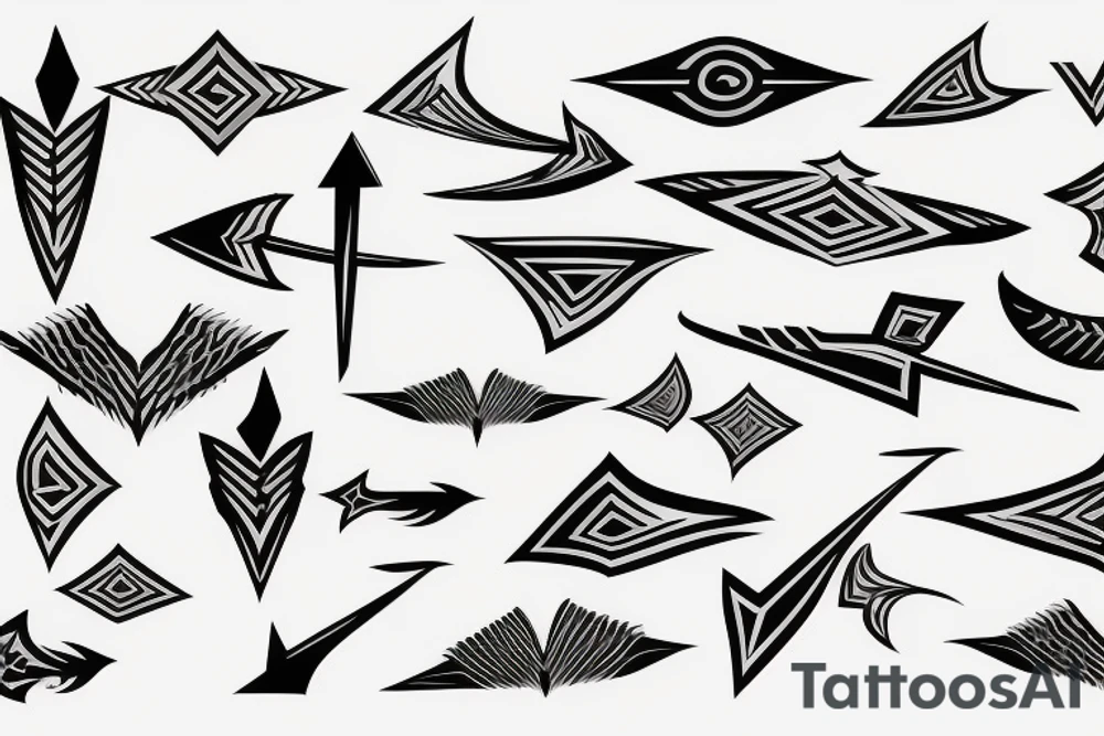 forearm wing arrow tattoo idea