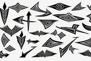forearm wing arrow tattoo idea