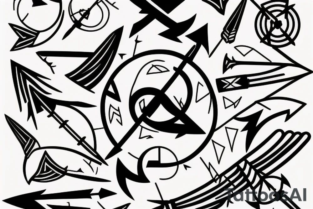 arrow long tattoo idea