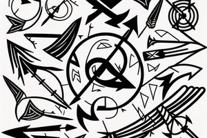 arrow long tattoo idea