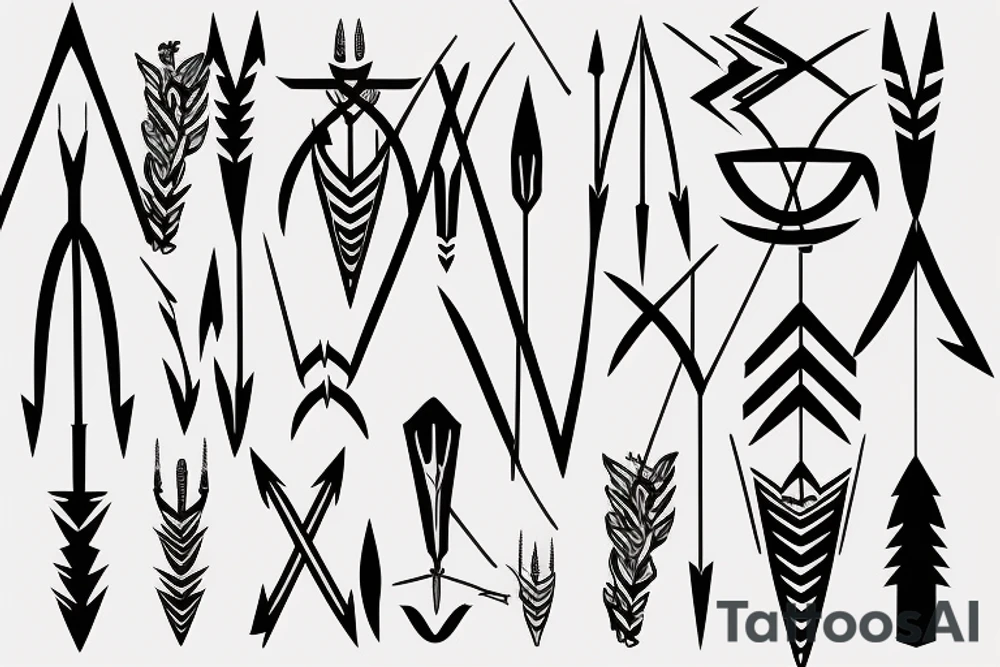 arrow long tattoo idea