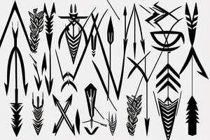 arrow long tattoo idea