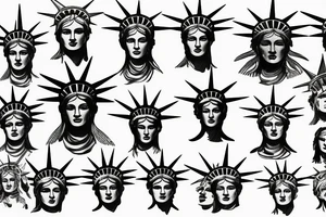 statue of liberty head tattoo idea