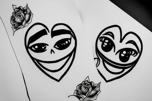 Happy sad face tattoo idea
