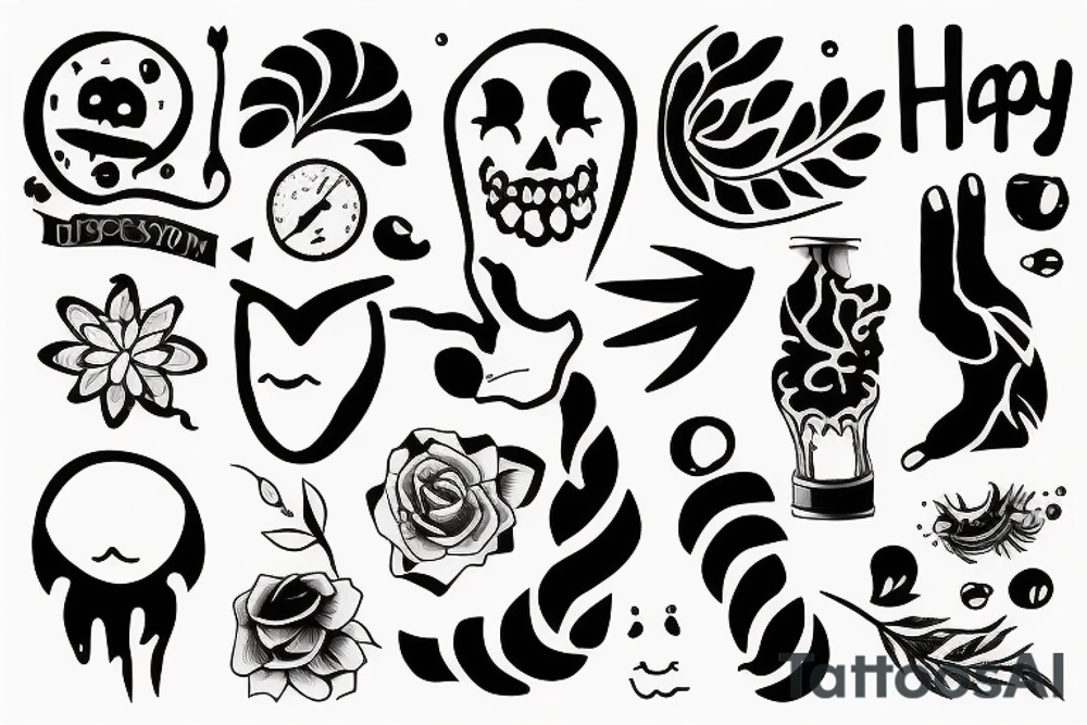 Happy depression tattoo idea